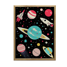 KERET FALI PLAKÁT TÉR UTAZÁS 70x100 CM ALUMÍNIUM ARANY grafika, keretezett kép