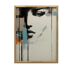 KERET FALI PLAKÁT VÁROSI NŐI ABSTRACT 70x100 CM grafika, keretezett kép
