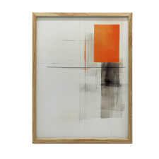 KERET FALI PLAKÁTJÁTÉK FORMÁK SZÜRKE NARANCS 70x100 CM grafika, keretezett kép