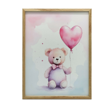  KERET FALI PLAKÁTMACVE SZÍV LUFI GYERMEKEKNEK 70x100 grafika, keretezett kép