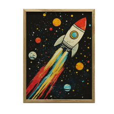 KERET FALI PLAKÁTRAKETA TÉRBEN 30x40 CM SÖTÉTBARNA grafika, keretezett kép