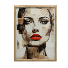 KERET FALI POszter PORTRÉ PIROS JEGYZETEL 40x50 CM grafika, keretezett kép