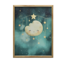 KERET NÉLKÜLI alvófelhő-fali plakát 70x100 CM MATTE grafika, keretezett kép
