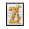  KERET ZSIRÁF FALI PLAKÁT Z BETŰ GYERMEKEKNEK 60x90 CM