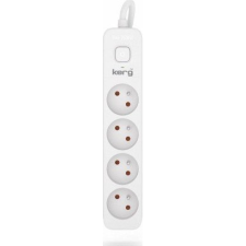 KERG M02392 Elosztó 4 aljzatos 10A 3m - Fehér (M02392) hosszabbító, elosztó