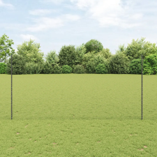  Kerítésoszlopok 22 db U-csatorna Szürke 150 cm Acél építőanyag