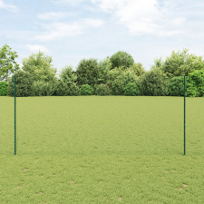 Kerítésoszlopok 5 db U-csatorna Zöld 140 cm Acél építőanyag