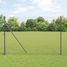  Kerítoszlopok 12 pcs Szürke 210 cm Porszórt Acél építőanyag