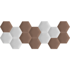 Kerma Design Kerma fehér és barna színű hatszög modern falvédő-41 tapéta, díszléc és más dekoráció