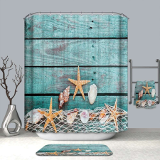 Kermix Textil zuhanyfüggöny 180x200 cm, halászháló mintázattal, mosható és vasalható lakástextília