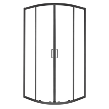 Kerra Aruba 90 fekete íves zuhanykabin tálca nélkül kád, zuhanykabin