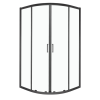 Kerra Aruba 90 GL fekete íves zuhanykabin tálca nélkül