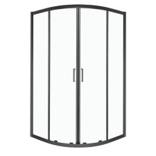 Kerra Aruba 90 GL fekete íves zuhanykabin tálca nélkül kád, zuhanykabin