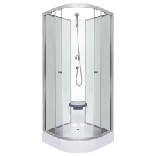 Kerra Evora White 80 hátfalas zuhanykabin zuhanytálcával kád, zuhanykabin