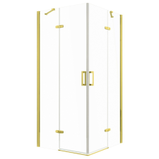 Kerra Flow Gold szögletes nyílóajtós zuhanykabin 90 cm kád, zuhanykabin