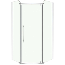 Kerra Glasgow szögletes aszimmetrikus nyílóajtós zuhanykabin kád, zuhanykabin
