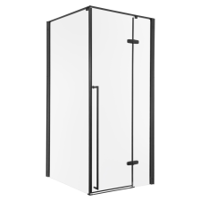 Kerra Long 90x90 fekete szögletes zuhanykabin tálca nélkül kád, zuhanykabin