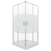 Kerra Madera 90 szögletes zuhanykabin tálcával 91x91x206 cm