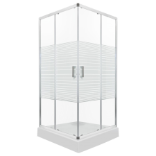 Kerra Madera 90 szögletes zuhanykabin tálcával 91x91x206 cm kád, zuhanykabin