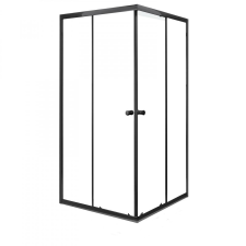 Kerra Olga Black 90x90 cm szögletes zuhanykabin zuhanytálca nélkül - fekete profil, víztiszta üveg kád, zuhanykabin
