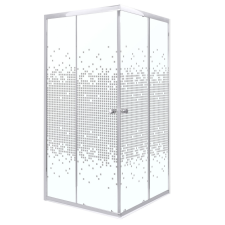 Kerra Pixel SQ 90 fehér szögletes zuhanykabin tálca nélkül kád, zuhanykabin