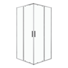 Kerra Solid SQ 100 króm szögletes zuhanykabin tálca nélkül kád, zuhanykabin