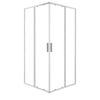 Kerra Solid SQ 80 króm szögletes zuhanykabin tálca nélkül