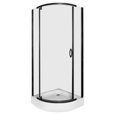 Kerra Splash Black 80 íves zuhanyabin zuhanytálcával kád, zuhanykabin