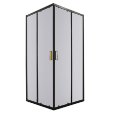 Kerra Tiara Square Gold 80x80 cm szögletes zuhanykabin zuhanytálca nélkül kád, zuhanykabin