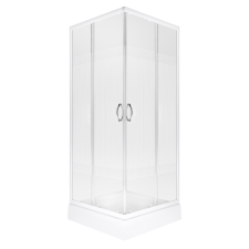 Kerra Xenia SQ 90 fehér szögletes zuhanykabin Victor plus tálcával kád, zuhanykabin