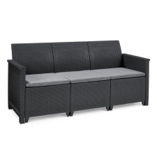  Kerti bútor Keter Elodie 3 férőhelyes kanapé grafit kerti bútor