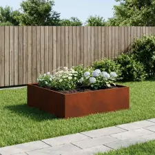  Kerti cserép Rozsdás 80 x 80 x 30 cm Időjárásálló Acél kerti dekoráció