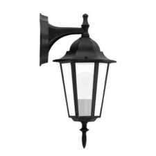  Kerti fali lámpa LIGURIA-LT homlokzati lámpa alsó 1xE27 Fekete - GOLDLUX (Polux) kültéri világítás