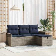  Kerti Kanapé Szett párnával tárolóval 4 pcs Poli rattan kerti bútor
