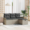 Kerti Kanapé Szett párnával tárolóval 4 pcs Poli rattan