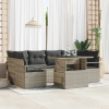  Kerti Kanapé Szett tárolóval 7 pcs Világosszürke Poli rattan