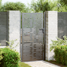  Kerti kapu zárral Fekete 105 x 175 cm Porszórt Acél kerti bútor