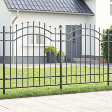  Kerti Kerítés Szürke 215 cm Porszórt Acél kerti bútor