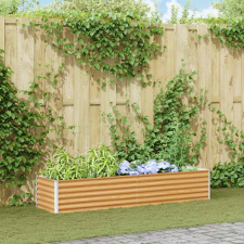  Kerti magaságyás 195 x 50 x 36 cm Horganyzott acél kerti tárolás