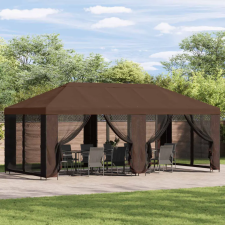  Kerti pavilon 6 x 3 m Barna Poliészter és acél 190 kerti tárolás