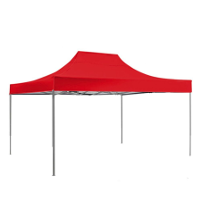 Kerti pavilon, összecsukható, 2.9 x 4.25 m, piros kerti bútor