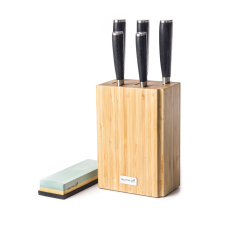  Késkészlet G21 Gourmet Premium 5 db bambusz késtartóban + csiszolókő konyhai eszköz