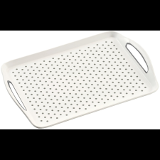 Kesper Műanyag, csúszásmentes fehér tálalótálca 45,5 x 32 cm (77200) tányér és evőeszköz