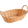 Kesper Ovális fonott kenyérkosár markolattal, Kesper, 29x18 cm, műanyag