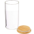 Kesper Tárolóedény Kesper 38010, 1,2l, Üveg, Bambusz fedél, 10x20cm, Átlátszó