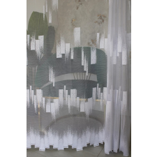  Kész függöny Amelia fehér Parketta mintás 400x180cm lakástextília