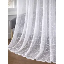  Kész függöny Azrah fehér Karika-hullám minta 300x160cm lakástextília