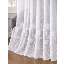  Kész függöny Azrah fehér Pitypang virág minta 300x180cm lakástextília