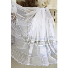  Kész függöny Cairo fehér Szürke minta 400x250cm lakástextília