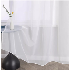 Kész függöny Damaskus Voial Fehér 400x180cm Rúdra húzható lakástextília